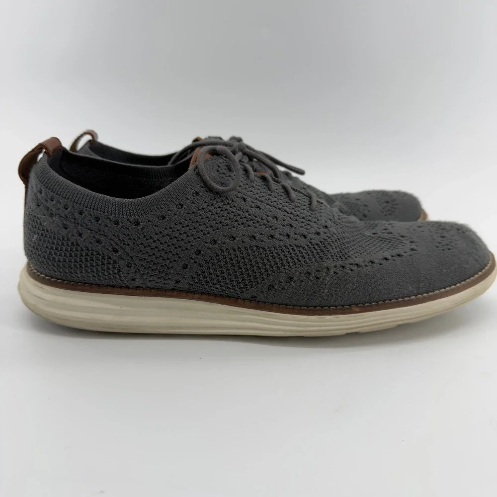 Cole Haan Mens Original Grand Stitchlite Wingtip Oxford Gray Size‎ 10.5 M